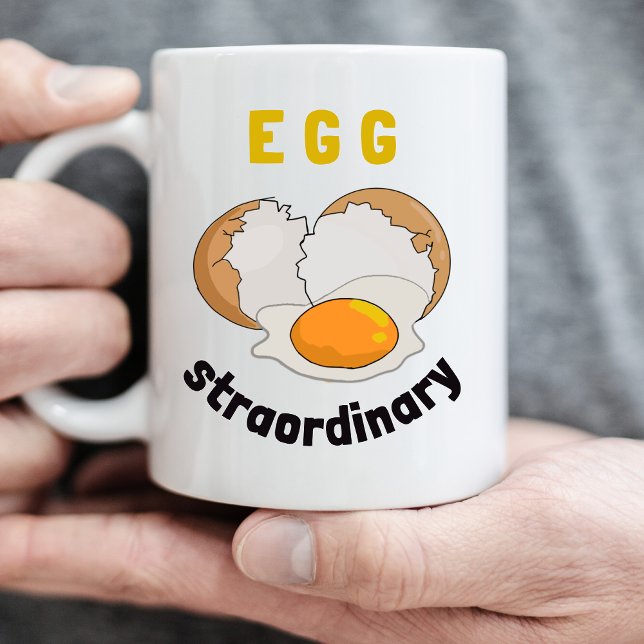 Eggstraordinary Funny Mug - Cute & Punny Design (Start Your Day the Eggstraordinary Way!)