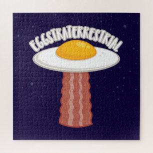 Eggstraterrestrial With Text Jigsaw Puzzle