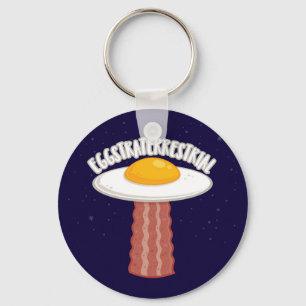 Eggstraterrestrial With Text Key Ring