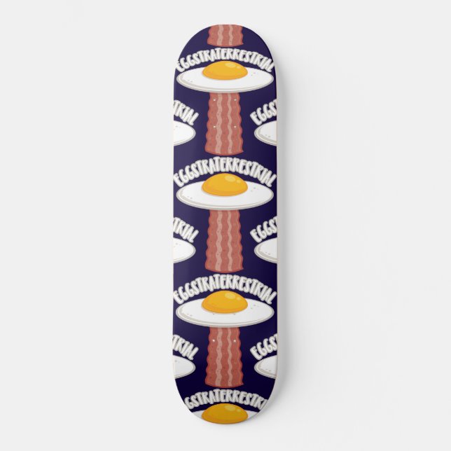 Eggstraterrestrial With Text Skateboard (Front)
