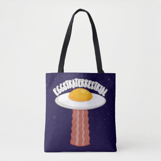 Eggstraterrestrial With Text Tote Bag (Front)