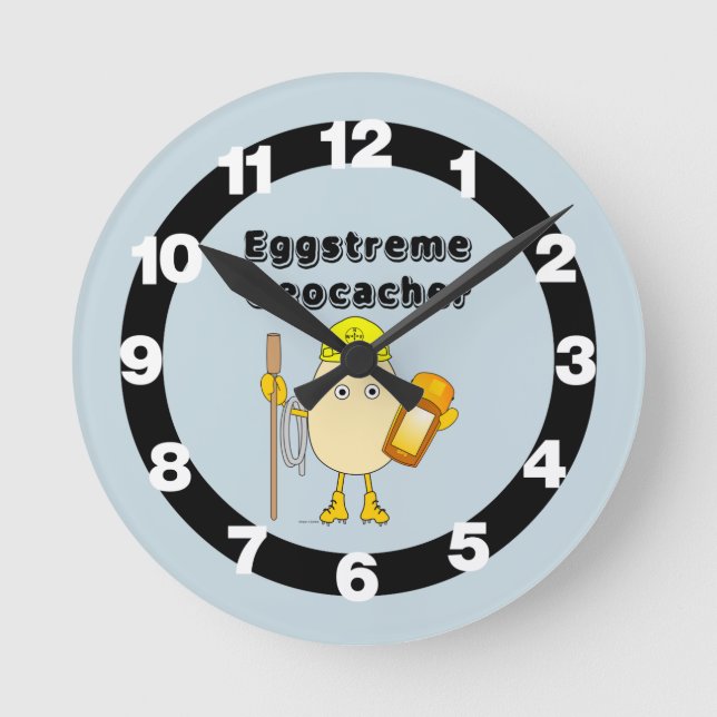 Eggstreme Geocaching  Round Clock (Front)