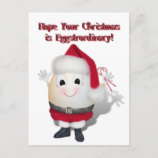 Eggstrordinary Christmas Holiday Postcard (Front)