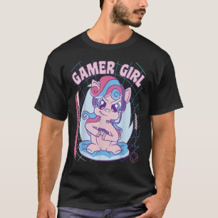 eGirl Unicorn Gamer Girl T-Shirt