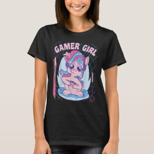 eGirl Unicorn Gamer Girl T-Shirt