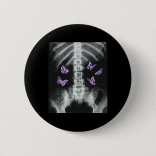 Egirl Xray Skeleton Pink Butterfly Harajuku Y2k Da 6 Cm Round Badge