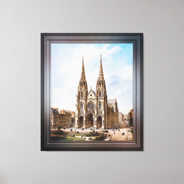 Église Sainte-Clotilde à Paris by Max Berthelin Canvas Print (Front)
