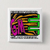 EGM Orange Tiger Stripe Logo Square Button