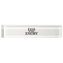 Ego Is The Enemy Minimalist Typewriter Desk Name