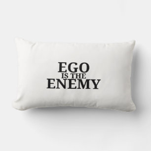 Ego Is The Enemy Minimalist Typewriter Lumbar Pill Cushion