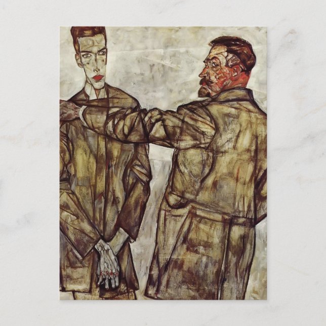 Egon Schiele- Double Portrait Postcard (Front)