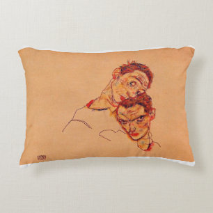 Egon Schiele - Double Self Portrait Decorative Cushion
