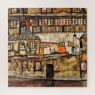Egon Schiele - House Wall On The River Jigsaw Puzzle