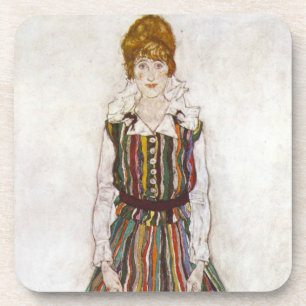 Egon Schiele Portrait of Edith Schiele Coasters