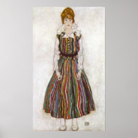 Egon Schiele Portrait of Edith Schiele Poster
