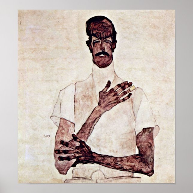 Egon Schiele - Portrait of Erwin von Graff Poster (Front)