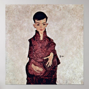 Egon Schiele - Portrait of Herbert Rainer Poster
