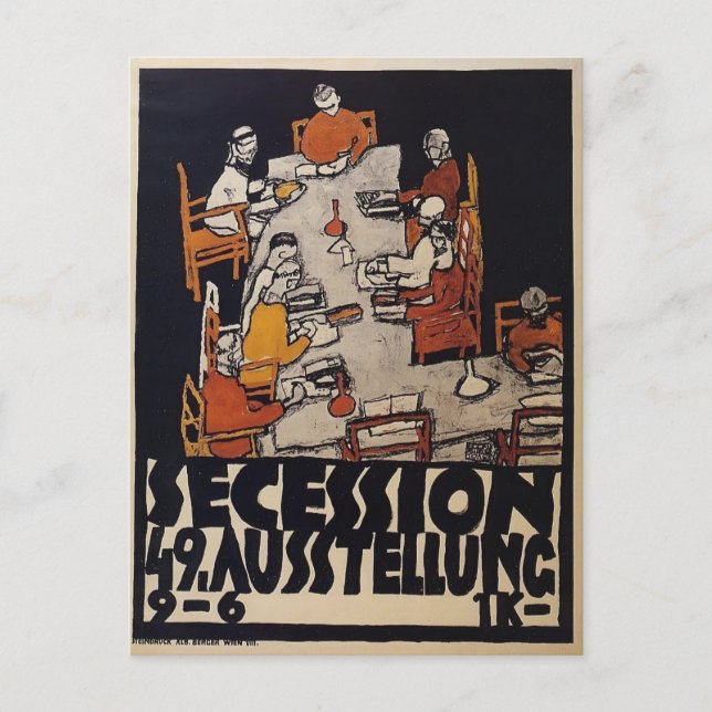 Egon Schiele- Poster for the Vienna Secession Postcard (Front)