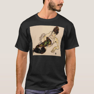 Egon Schiele - Reclining Woman with Green Stocking T-Shirt