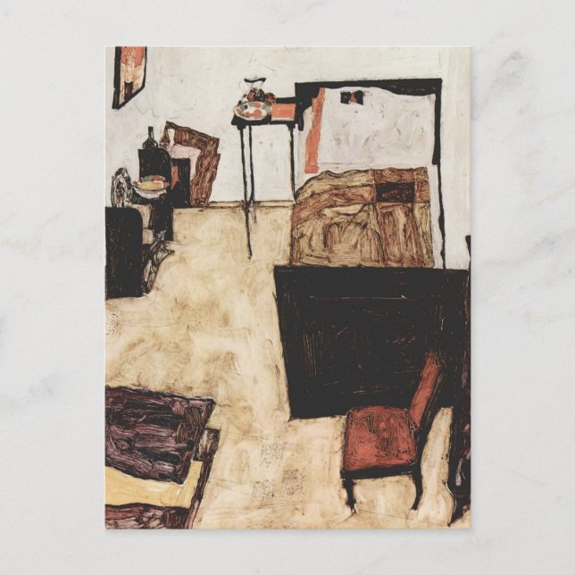 Egon Schiele- Schiele's Room in Neulengbach Postcard (Front)