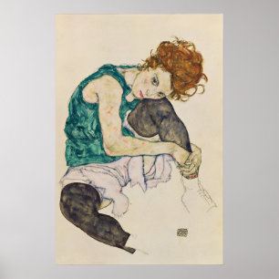Egon Schiele 'Seated Woman' Expressionism Art Poster