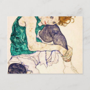 Egon Schiele Seated Woman Postcard