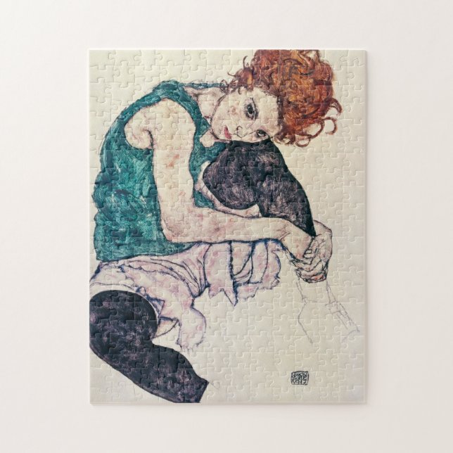 Egon Schiele Seated Woman Puzzle (Vertical)