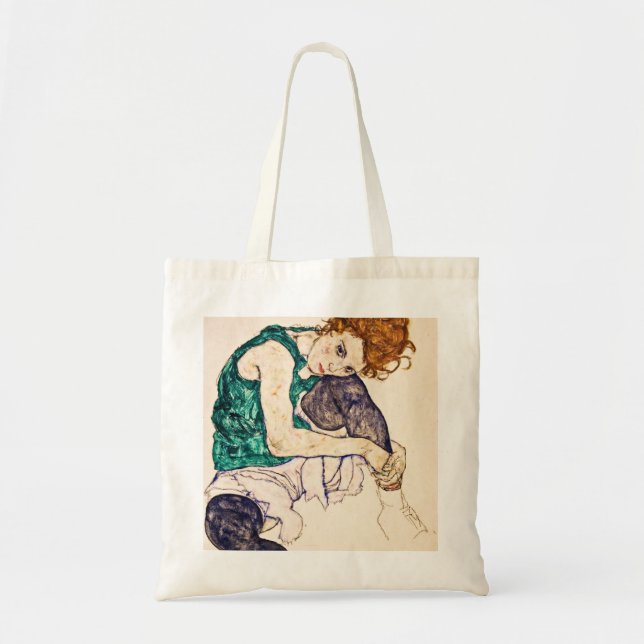 Egon Schiele - Seated Woman With Legs Drawn Up Tote Bag (Front)