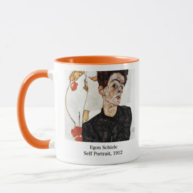 Egon Schiele , Self portrait, 1912 Mug (Left)