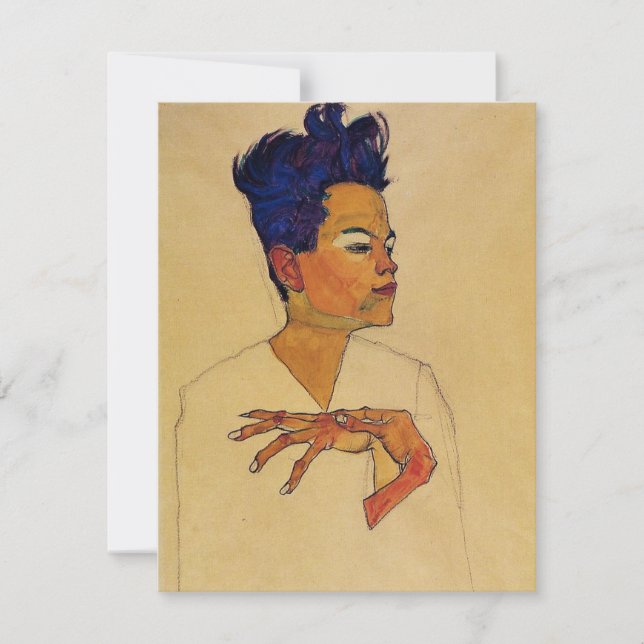 Egon Schiele Self Portrait Invitations (Front)
