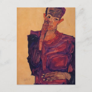 Egon Schiele- Self Portrait with Hand to Cheek Postcard