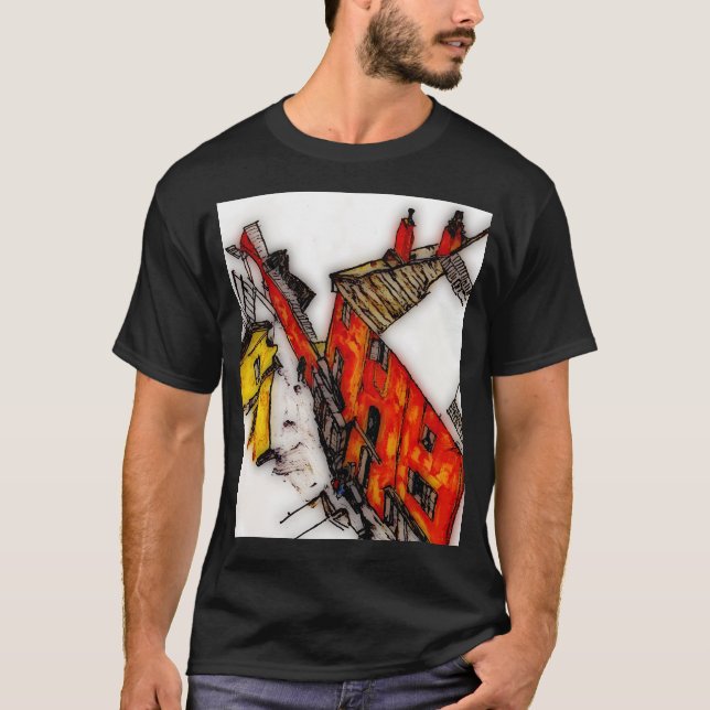 Egon Schiele Street In Krumau 1917 T-Shirt (Front)