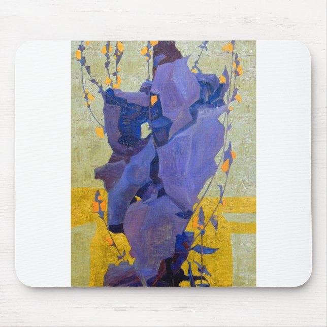 Egon Schiele Stylised Flowers Mouse Pad (Front)