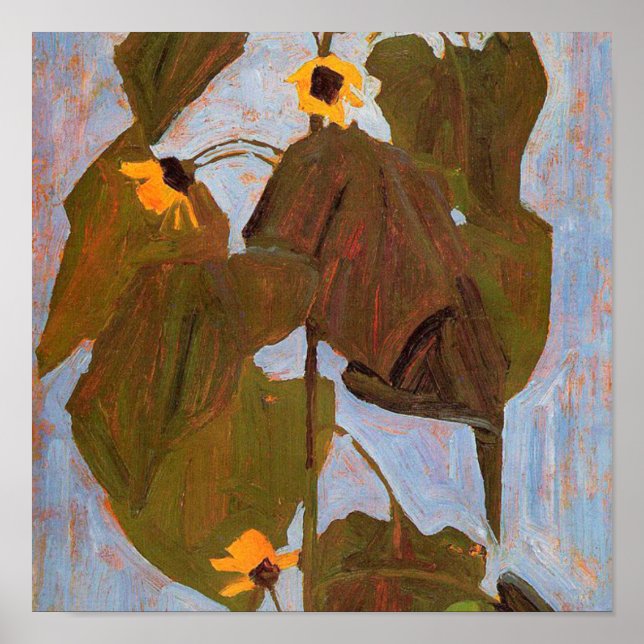 Egon Schiele - Sunflower Poster (Front)