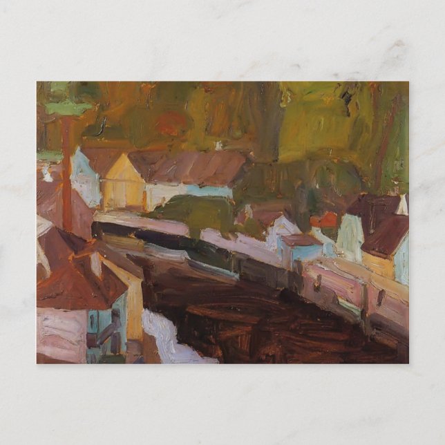 Egon Schiele- Village by the River Postcard (Front)