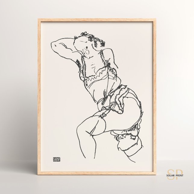 Egon Schiele Woman Reclining Art Print Vintage (Creator Uploaded)