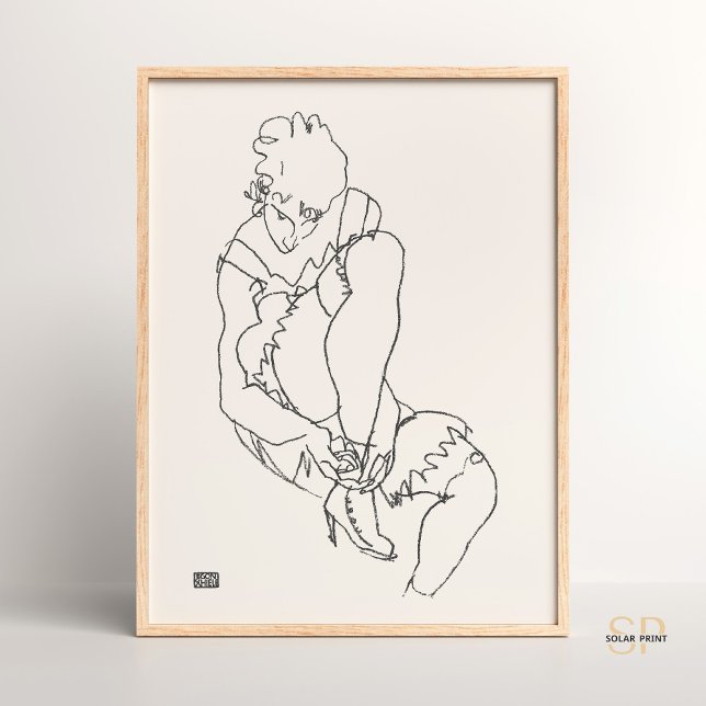 Egon Schiele Woman Seated Art Print Vintage (Creator Uploaded)