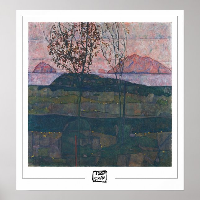 Egon Schiele Zedign Art Poster #6-3 (Front)