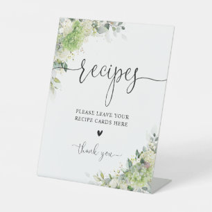 EGreen Hydrangeas Recipe Card Sign