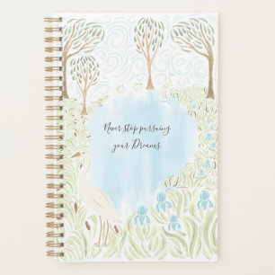 Egret and Irises Planner