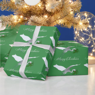 Egret - bird wrapping paper