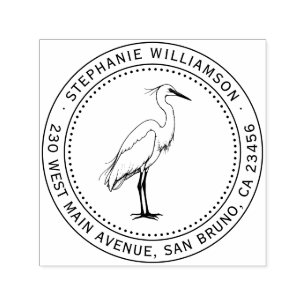 Egret Circle Return Address Stamp