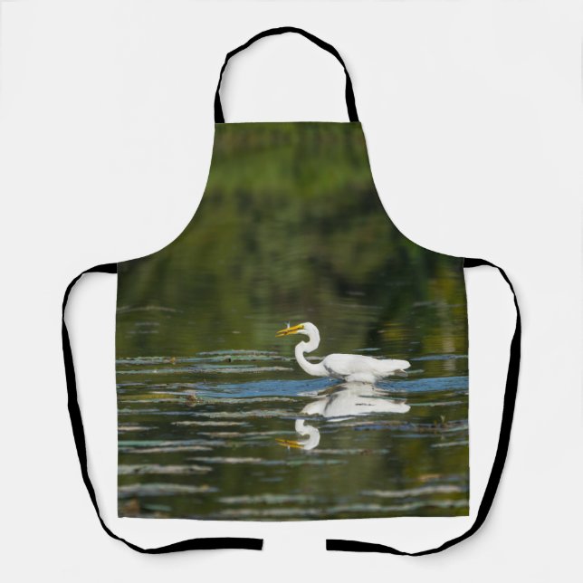 Egret Fish Feast Apron (Front)
