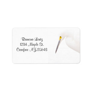 Egret headshot label