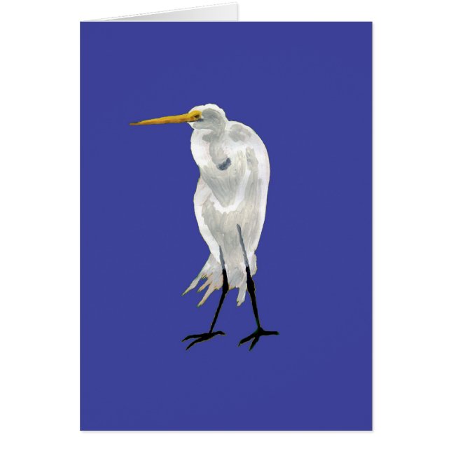 Egret on Blue (Front)