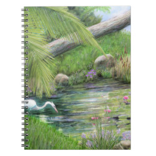 Egret on Pond Notebook