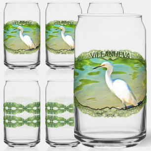 Egret On The Mismaloya River 0335 Can Glass