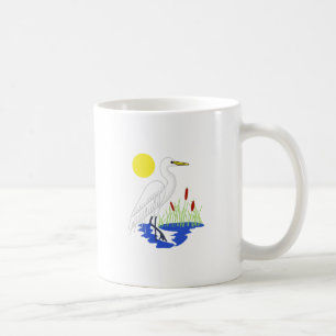Egret Scene Coffee Mug