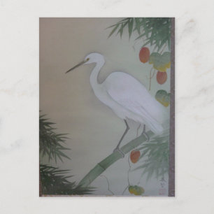 Egret Scroll by Hishida Shunso Postcard