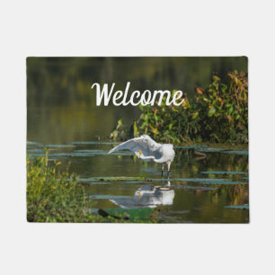 Egret Wing Exam Welcome Doormat